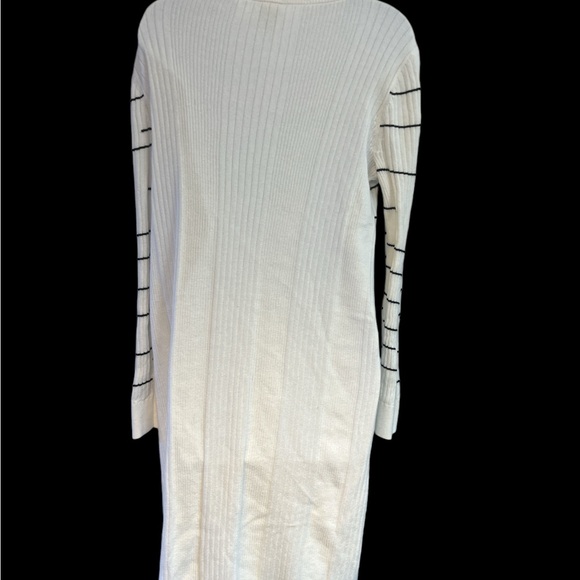 CAbi White and Black Long Sweater - Picture 2 of 5